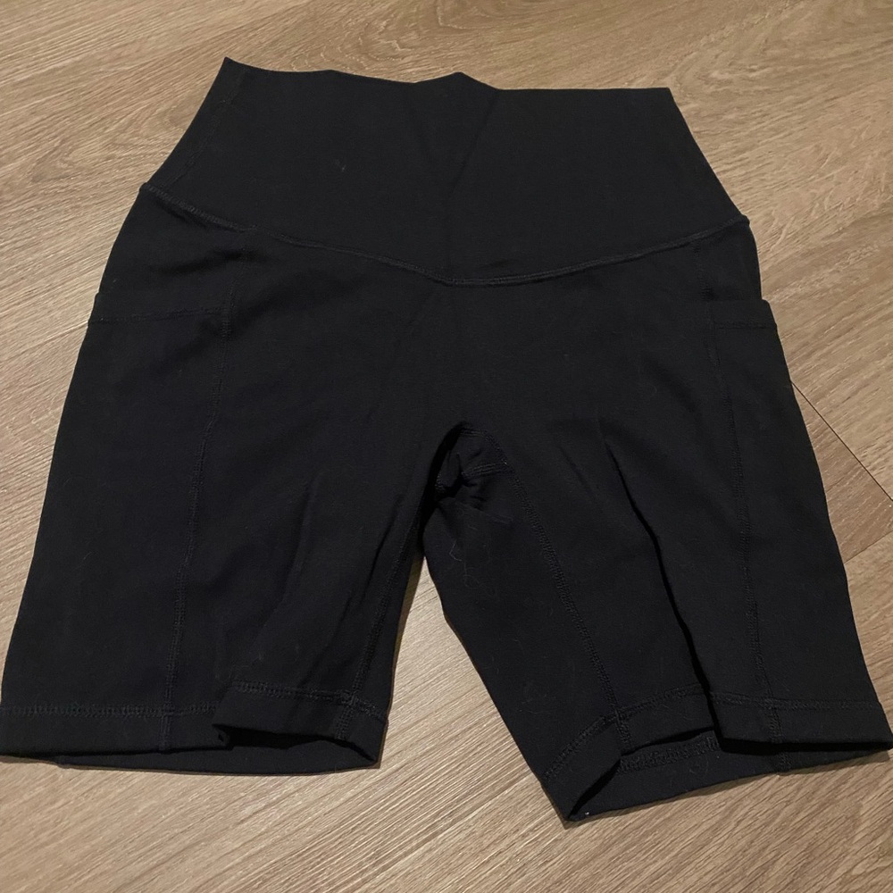 Popflex Women's Black High-Waisted Shorts - Size Small